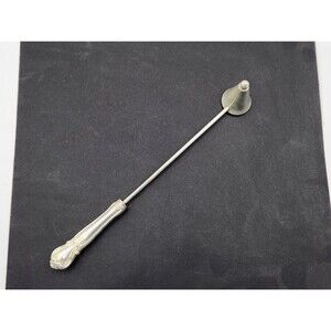 Vintage Web Sterling Candle Snuffer W/Ancestry Handle 9.5" In Length
